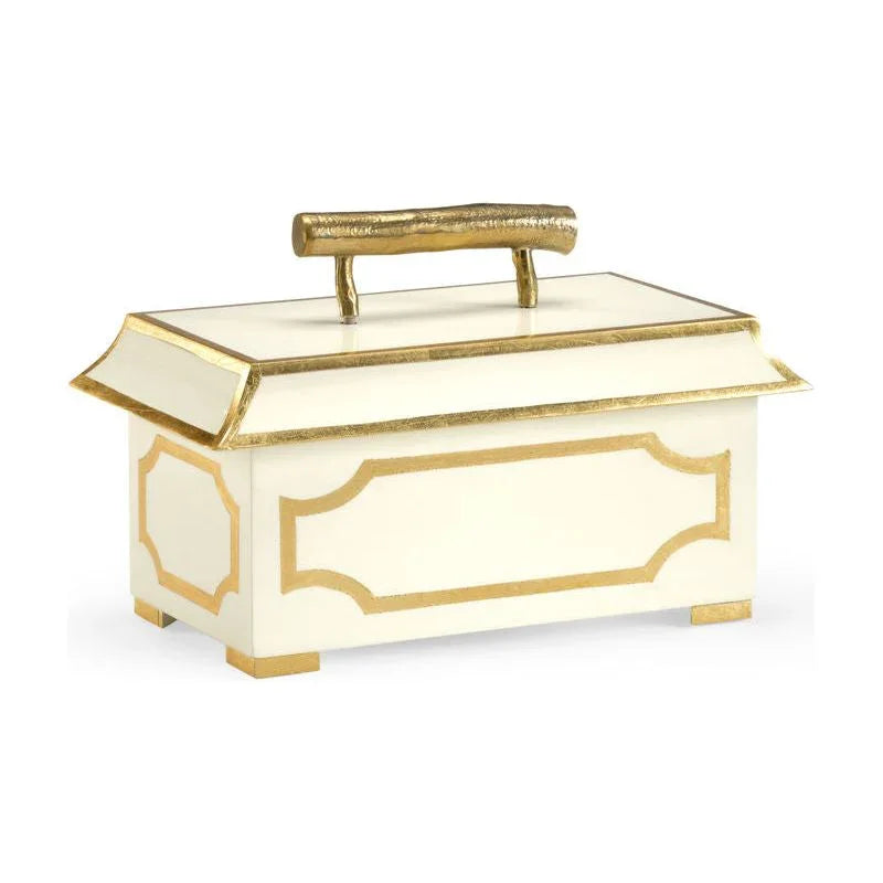 Pagoda Shaped White Box - LOOMLAN - Chelsea House - Boxes & Bowls