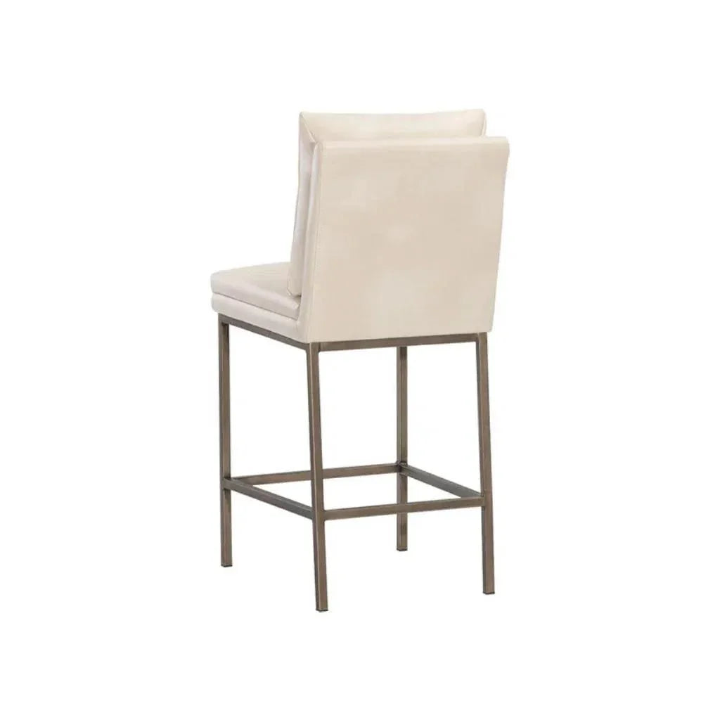 Paige Leather Comfortable Counter Stool - LOOMLAN - SUNPAN - Counter Stools