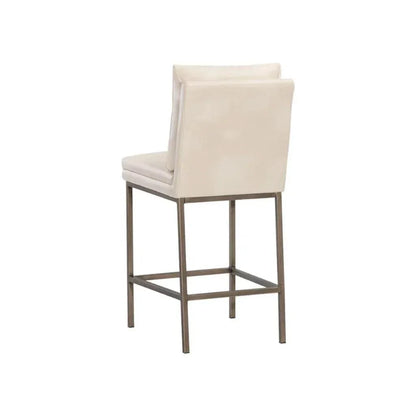 Paige Leather Comfortable Counter Stool - LOOMLAN - SUNPAN - Counter Stools