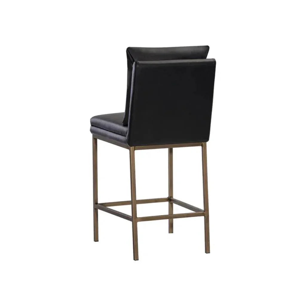 Paige Leather Comfortable Counter Stool - LOOMLAN - SUNPAN - Counter Stools