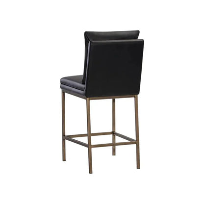 Paige Leather Comfortable Counter Stool - LOOMLAN - SUNPAN - Counter Stools