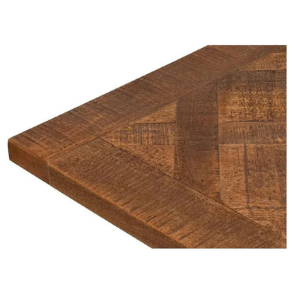 Paige Parquet Top Dining Table-Dining Tables-Sarreid-LOOMLAN