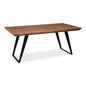 Paige Parquet Top Dining Table-Dining Tables-Sarreid-LOOMLAN
