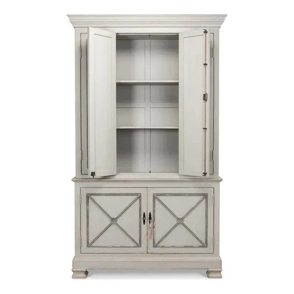 Painted Directoire Style Cupboard - LOOMLAN - Sarreid - Sideboards
