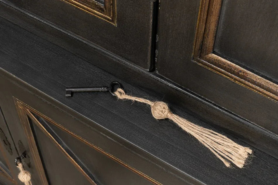 Painted Directoire Style Wooden Bookcase - LOOMLAN - Sarreid - Bookcases