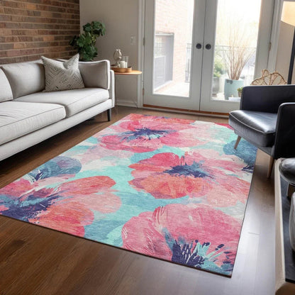 Palazira Pink Washable Indoor - Outdoor Rug - LOOMLAN - LOOMLAN Rugs - Outdoor Rugs
