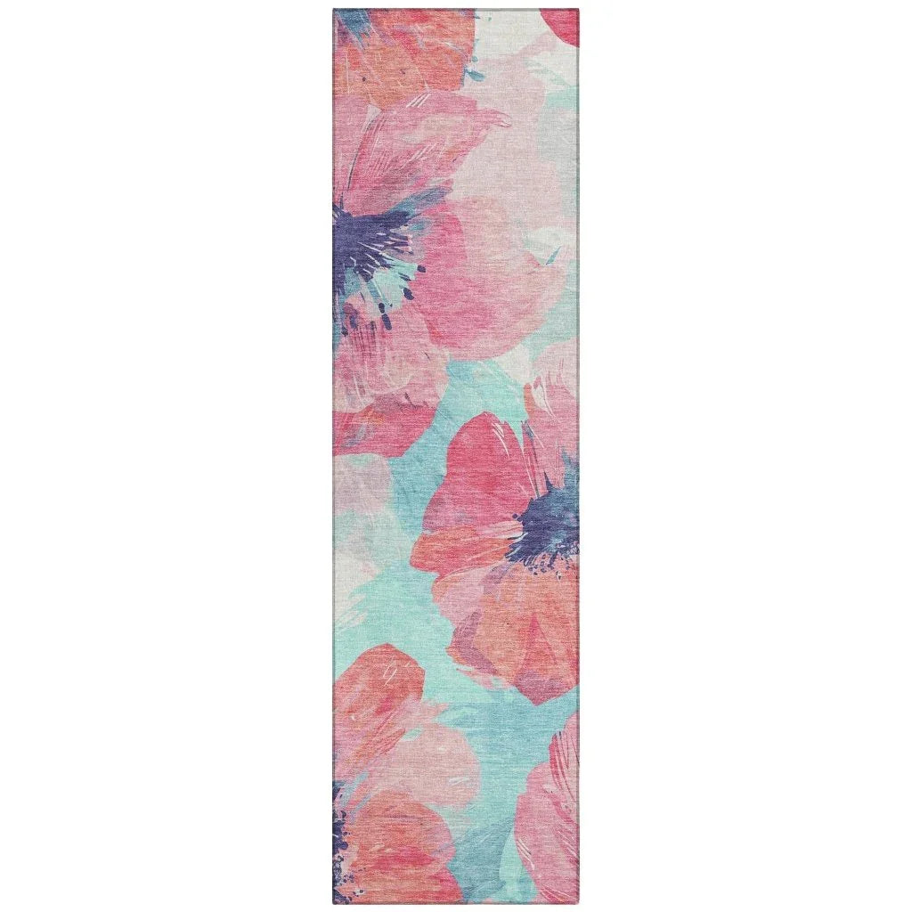 Palazira Pink Washable Indoor - Outdoor Rug - LOOMLAN - LOOMLAN Rugs - Outdoor Rugs