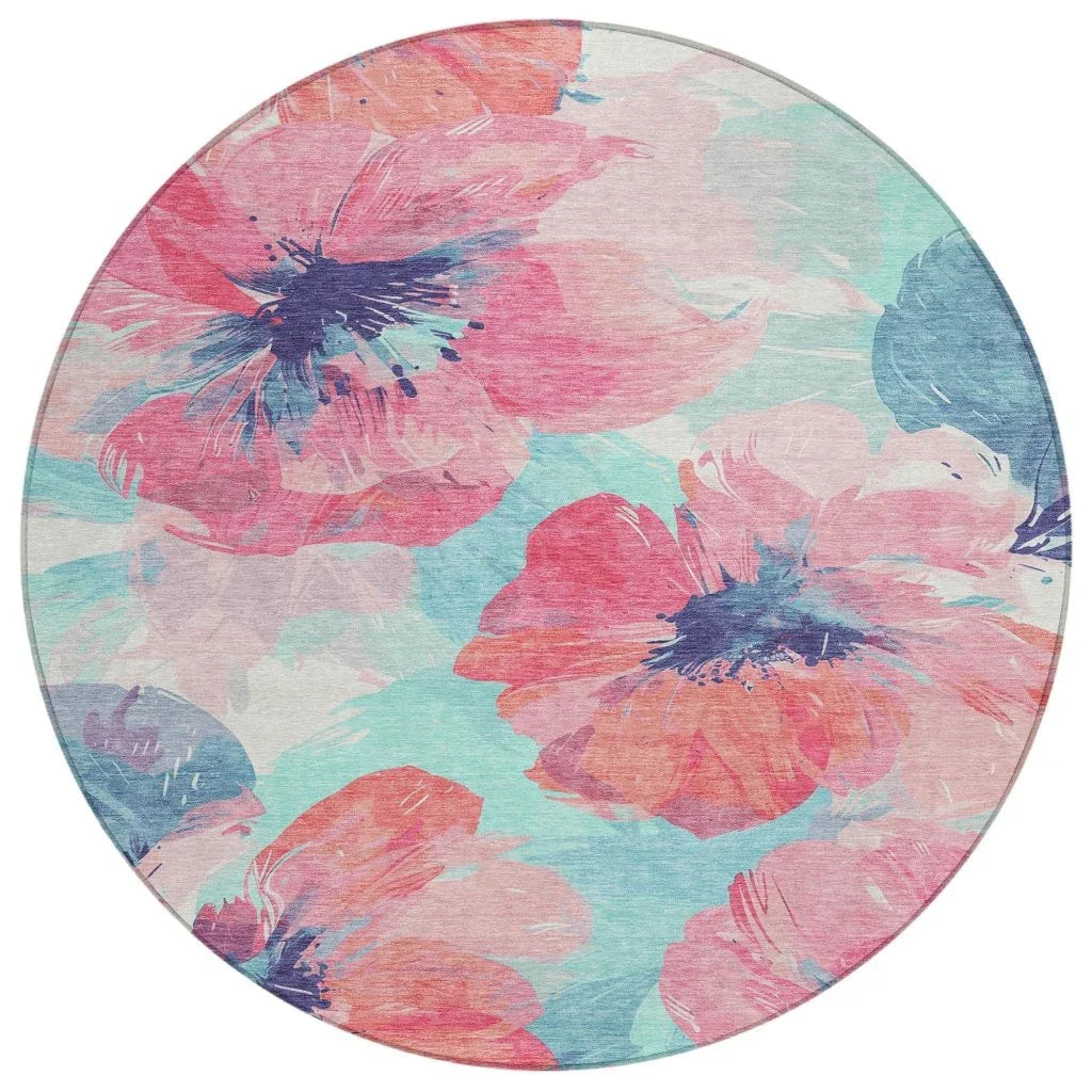 Palazira Pink Washable Indoor - Outdoor Rug - LOOMLAN - LOOMLAN Rugs - Outdoor Rugs