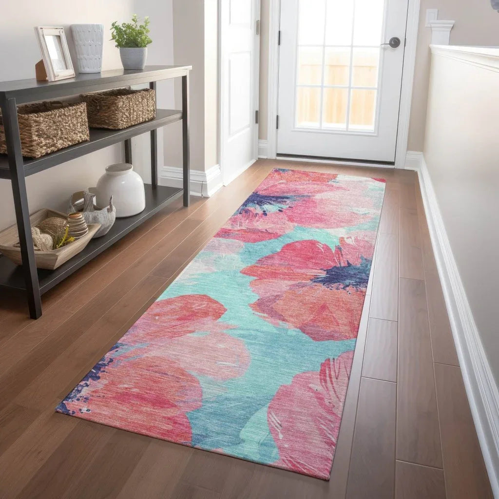 Palazira Pink Washable Indoor - Outdoor Rug - LOOMLAN - LOOMLAN Rugs - Outdoor Rugs