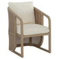 Palermo Fabric Outdoor Dining Armchair-Outdoor Dining Chairs-SUNPAN-Drift Brown - Stinson Cream-LOOMLAN