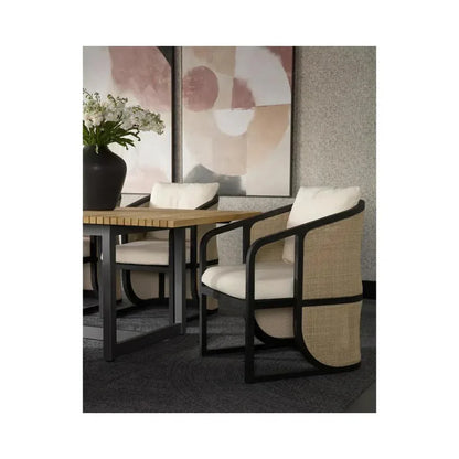 Palermo Fabric Outdoor Dining Armchair-Outdoor Dining Chairs-SUNPAN-LOOMLAN