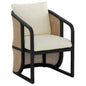 Palermo Fabric Outdoor Dining Armchair-Outdoor Dining Chairs-SUNPAN-Charcoal - Stinson Cream-LOOMLAN