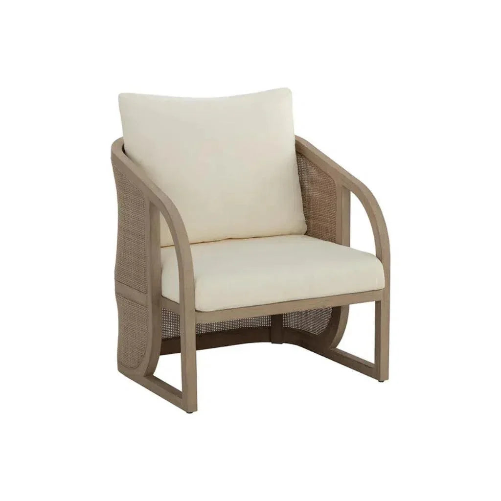 Palermo Fabric Outdoor Lounge Chair-Outdoor Lounge Chairs-SUNPAN-Drift Brown - Stinson Cream-LOOMLAN