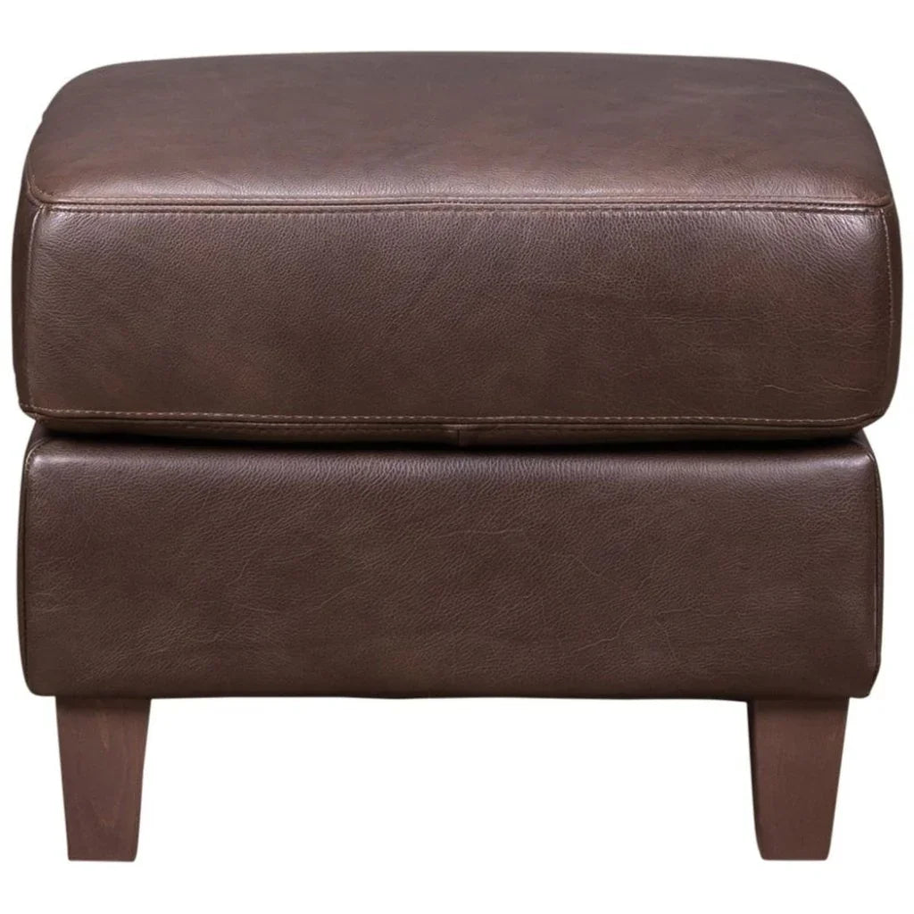 Palermo Luxurious Leather Square Ottoman - LOOMLAN - Olivia + Quinn - Ottomans