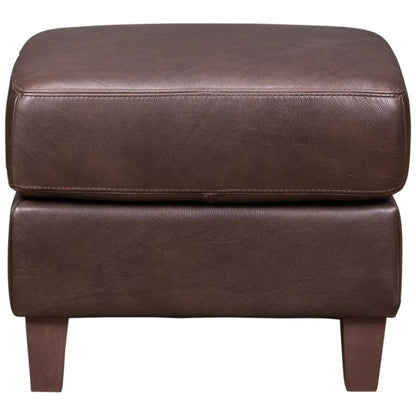 Palermo Luxurious Leather Square Ottoman - LOOMLAN - Olivia + Quinn - Ottomans