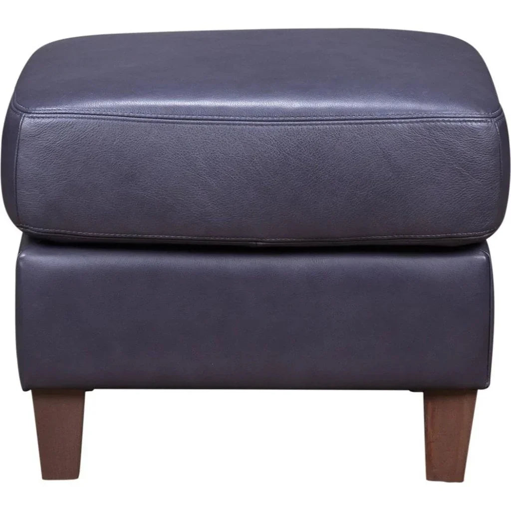 Palermo Luxurious Leather Square Ottoman - LOOMLAN - Olivia + Quinn - Ottomans