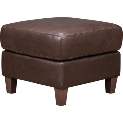 Palermo Luxurious Leather Square Ottoman - LOOMLAN - Olivia + Quinn - Ottomans