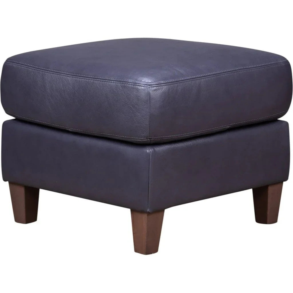 Palermo Luxurious Leather Square Ottoman - LOOMLAN - Olivia + Quinn - Ottomans