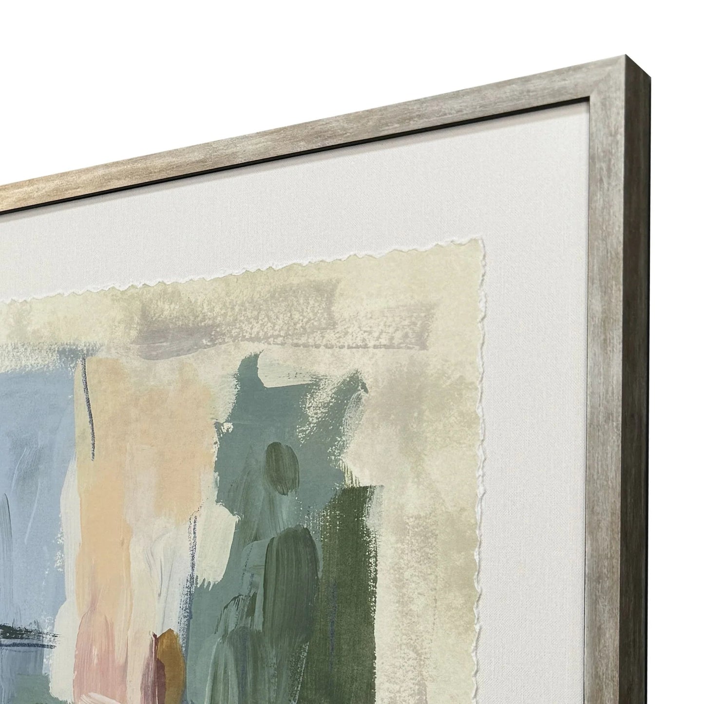 Palette Map Wood Blue Framed Wall Art 2PC