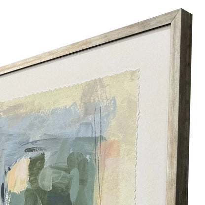 Palette Map Wood Blue Framed Wall Art 2PC