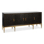 Palisade Shagreen Wood & Metal Black Credenza - LOOMLAN - Sarreid - Sideboards