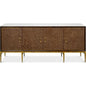Palisades Shagreen Wood & Metal Tan Credenza - LOOMLAN - Sarreid - Sideboards