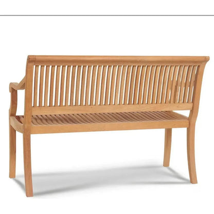 Palm 2-Person Teak Outdoor Bench-Outdoor Benches-HiTeak-LOOMLAN