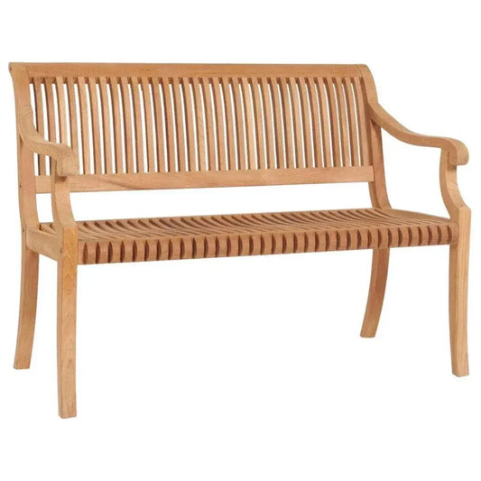 Palm 2-Person Teak Outdoor Bench-Outdoor Benches-HiTeak-LOOMLAN
