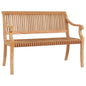 Palm 2-Person Teak Outdoor Bench-Outdoor Benches-HiTeak-LOOMLAN