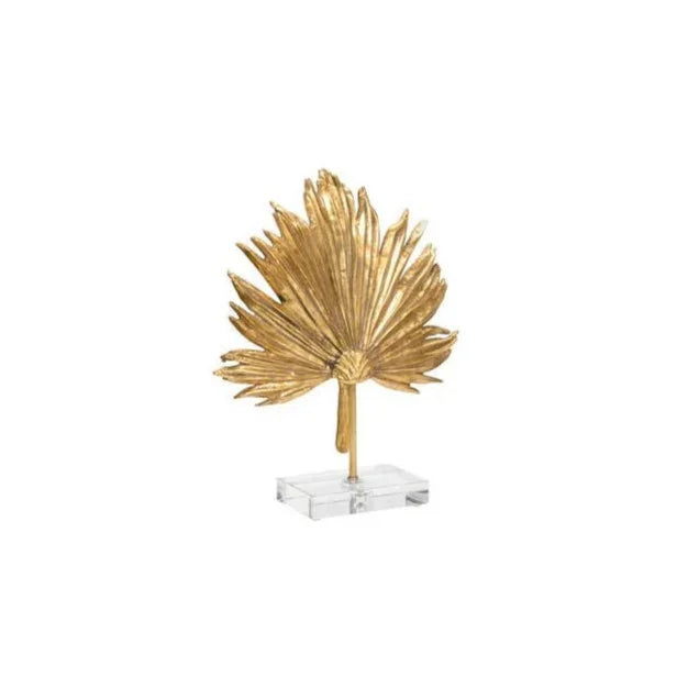 Palm Leaf Design Sculpture - LOOMLAN - Chelsea House - Statues & Sculptures
