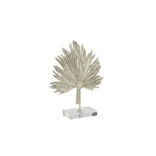 Palm Leaf Design Sculpture - LOOMLAN - Chelsea House - Statues & Sculptures