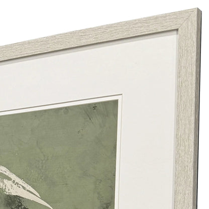 Palm Leaf Green Framed Wall Art 2PC