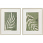 Palm Leaf Green Framed Wall Art 2PC