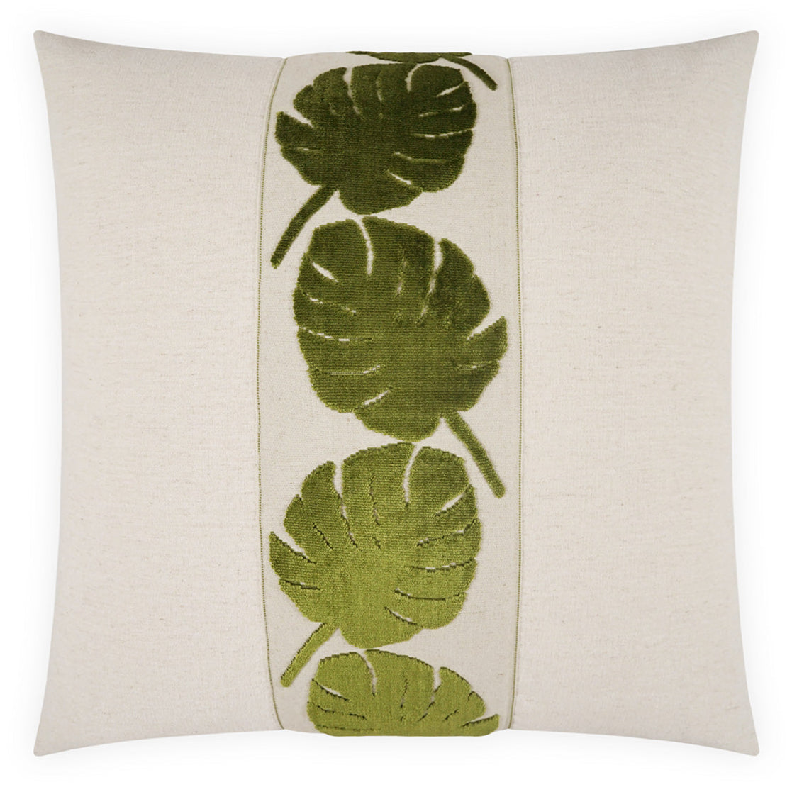 Palm Leaf Handcrafted Throw Pillow