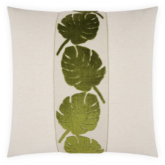 Palm Leaf Handcrafted Throw Pillow
