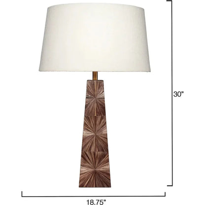 Palm Marquetry Table Lamp by Jamie Young - LOOMLAN - Jamie Young - Table Lamps