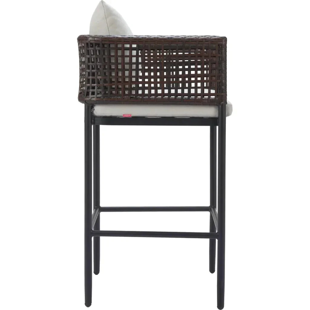 Palm Paradise Aluminum Gray Barstool - LOOMLAN - Zuo Modern - Bar Stools