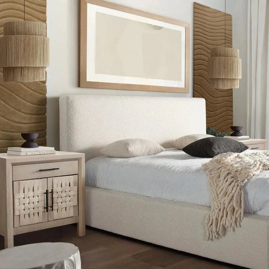 Palm Solid Wood 2 - Door, 1 - Drawer End Table Natural - LOOMLAN - Diamond Sofa - Side Tables