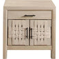Palm Solid Wood 2 - Door, 1 - Drawer End Table Natural - LOOMLAN - Diamond Sofa - Side Tables