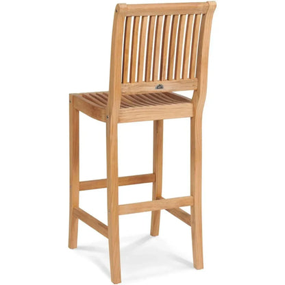Palm Teak Outdoor Bar Chair-Outdoor Bar Stools-HiTeak-LOOMLAN