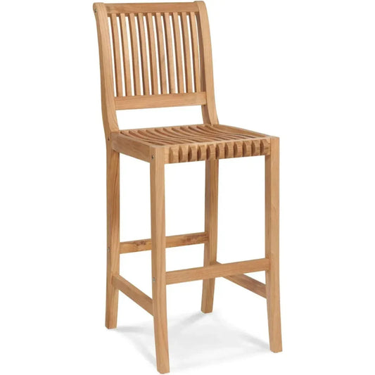 Palm Teak Outdoor Bar Chair-Outdoor Bar Stools-HiTeak-LOOMLAN