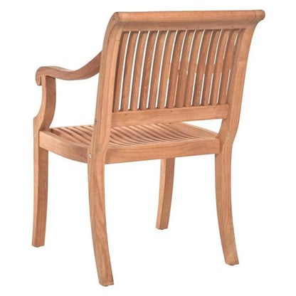 Palm Teak Outdoor Dining Armchair-Outdoor Dining Chairs-HiTeak-LOOMLAN