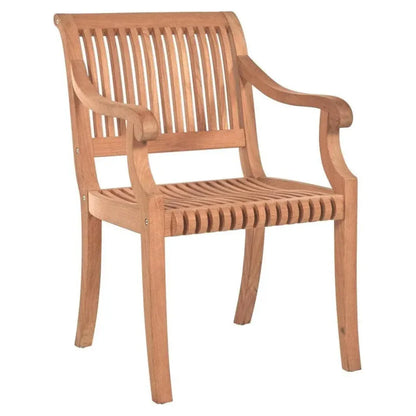 Palm Teak Outdoor Dining Armchair-Outdoor Dining Chairs-HiTeak-LOOMLAN