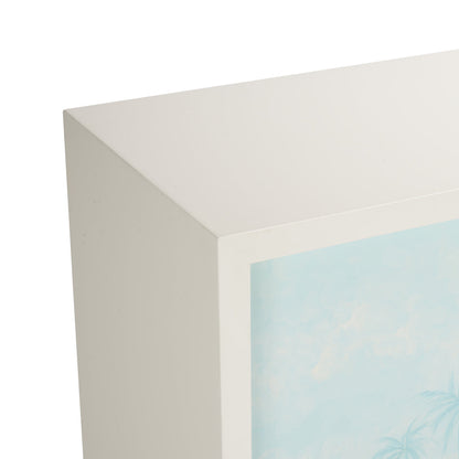 Palm Tree Three Doors Wood Sideboard