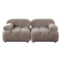 Paloma 2PC Modular 74 Sofa Mink Tan Velvet-Modular Sofas-Diamond Sofa-LOOMLAN
