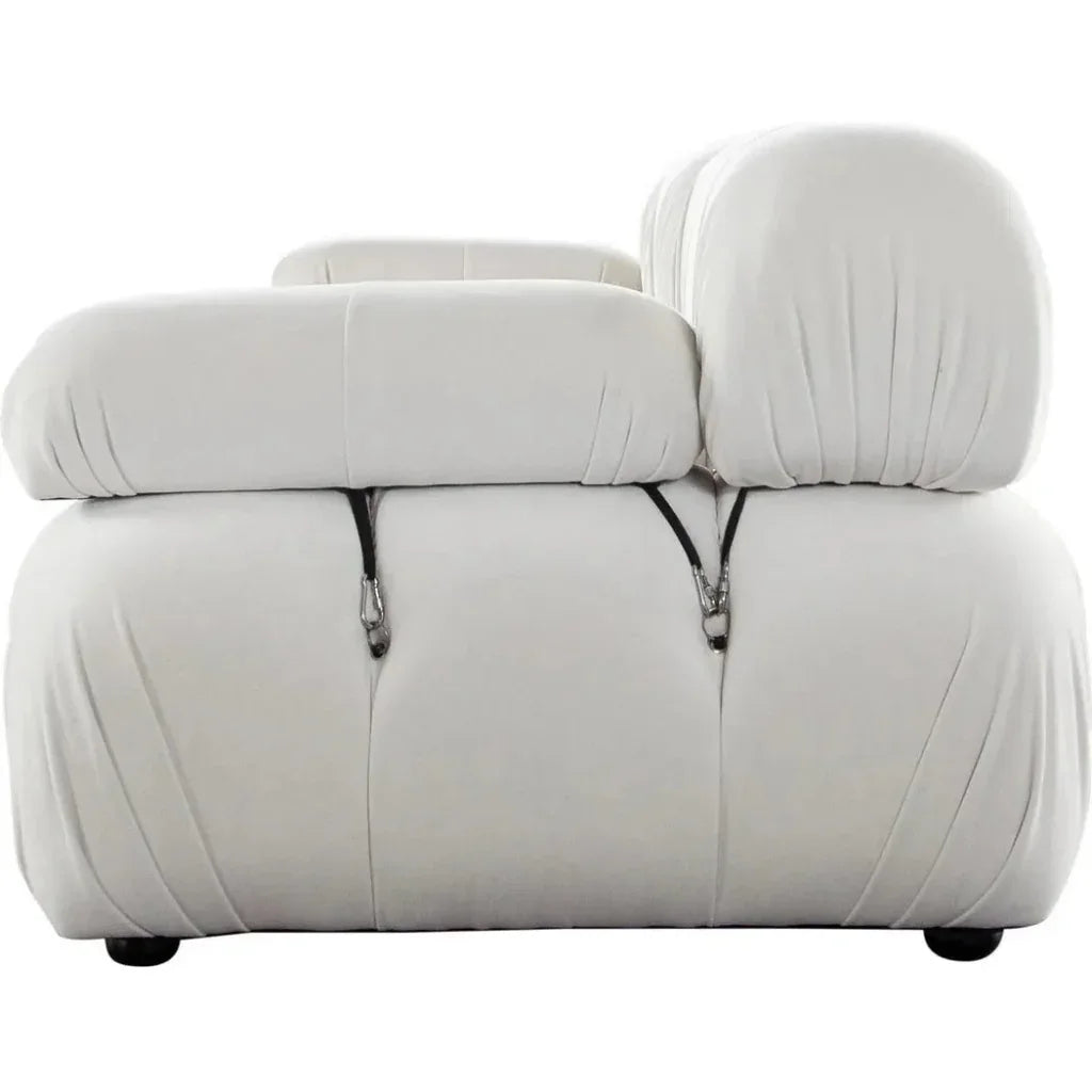 Paloma 3PC Modular 111 Sofa Light Cream Velvet-Modular Sofas-Diamond Sofa-LOOMLAN