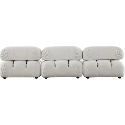 Paloma 3PC Modular 111 Sofa Light Cream Velvet-Modular Sofas-Diamond Sofa-LOOMLAN