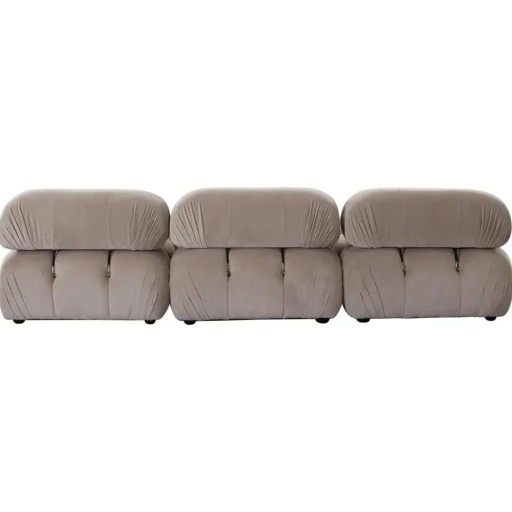 Paloma 3PC Modular 111 Sofa Mink Tan Velvet-Modular Sofas-Diamond Sofa-LOOMLAN