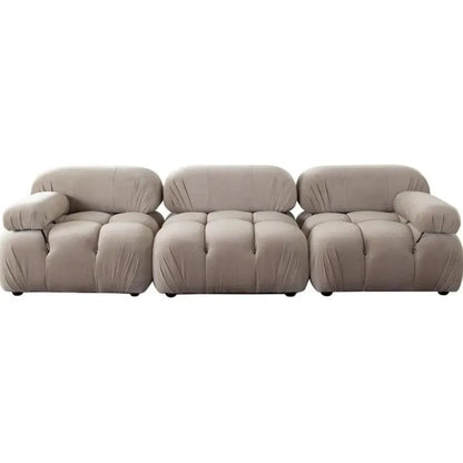 Paloma 3PC Modular 111 Sofa Mink Tan Velvet-Modular Sofas-Diamond Sofa-LOOMLAN
