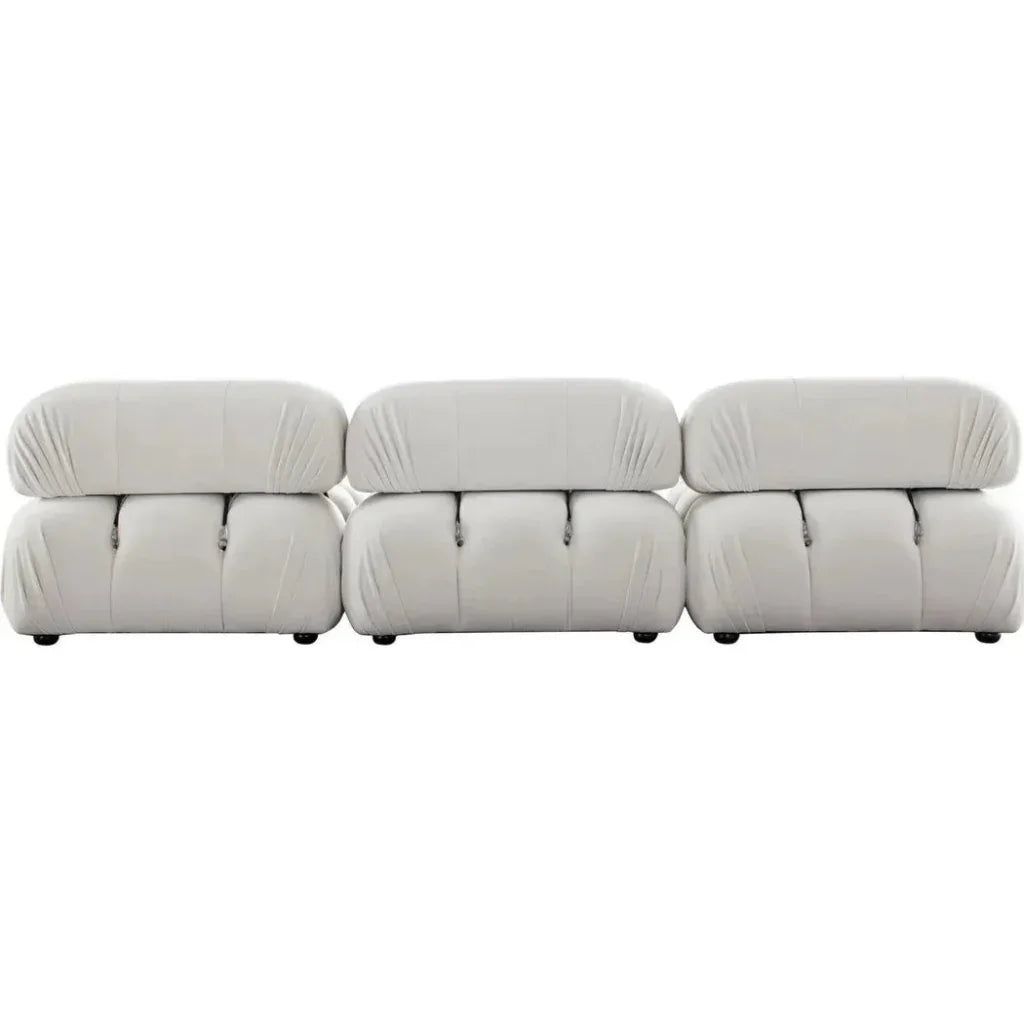 Paloma 4PC Reversible Chaise Sectional Cream Velvet - LOOMLAN - Diamond Sofa - Sectionals